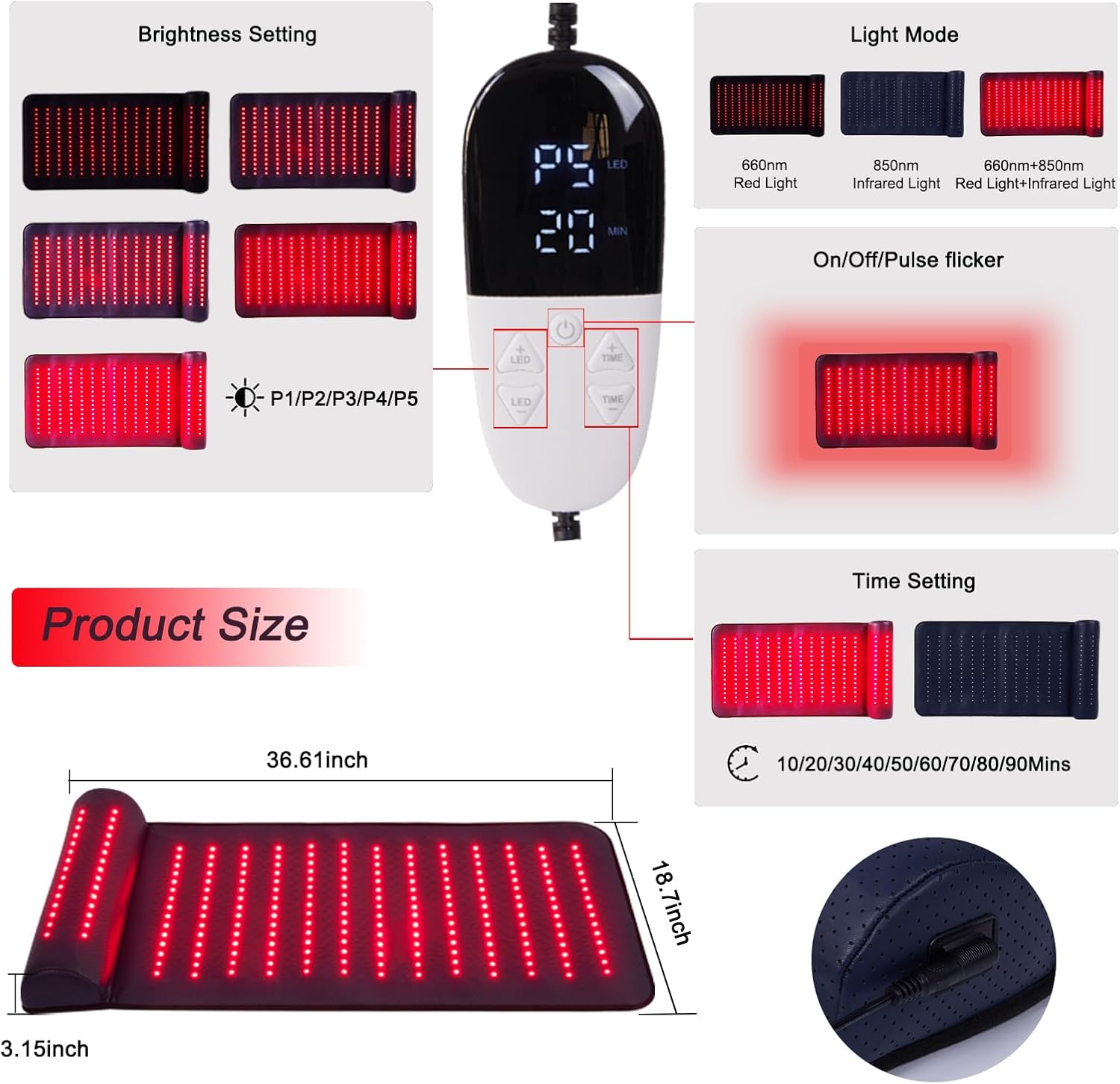 Red Light Therapy Mat with Far - Home Spa Wellness ulasan dan harga