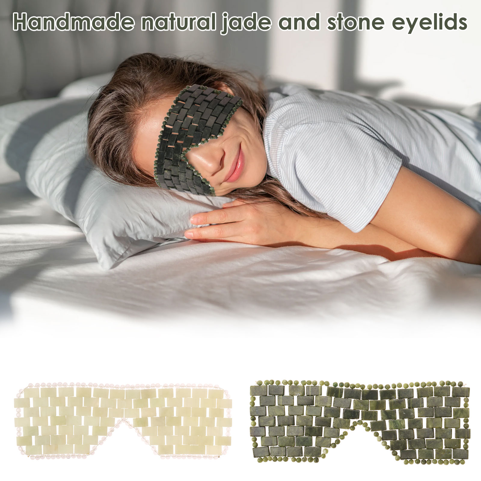 Natural Jade Face Eye Mask Coo - Home Spa Wellness ulasan dan harga