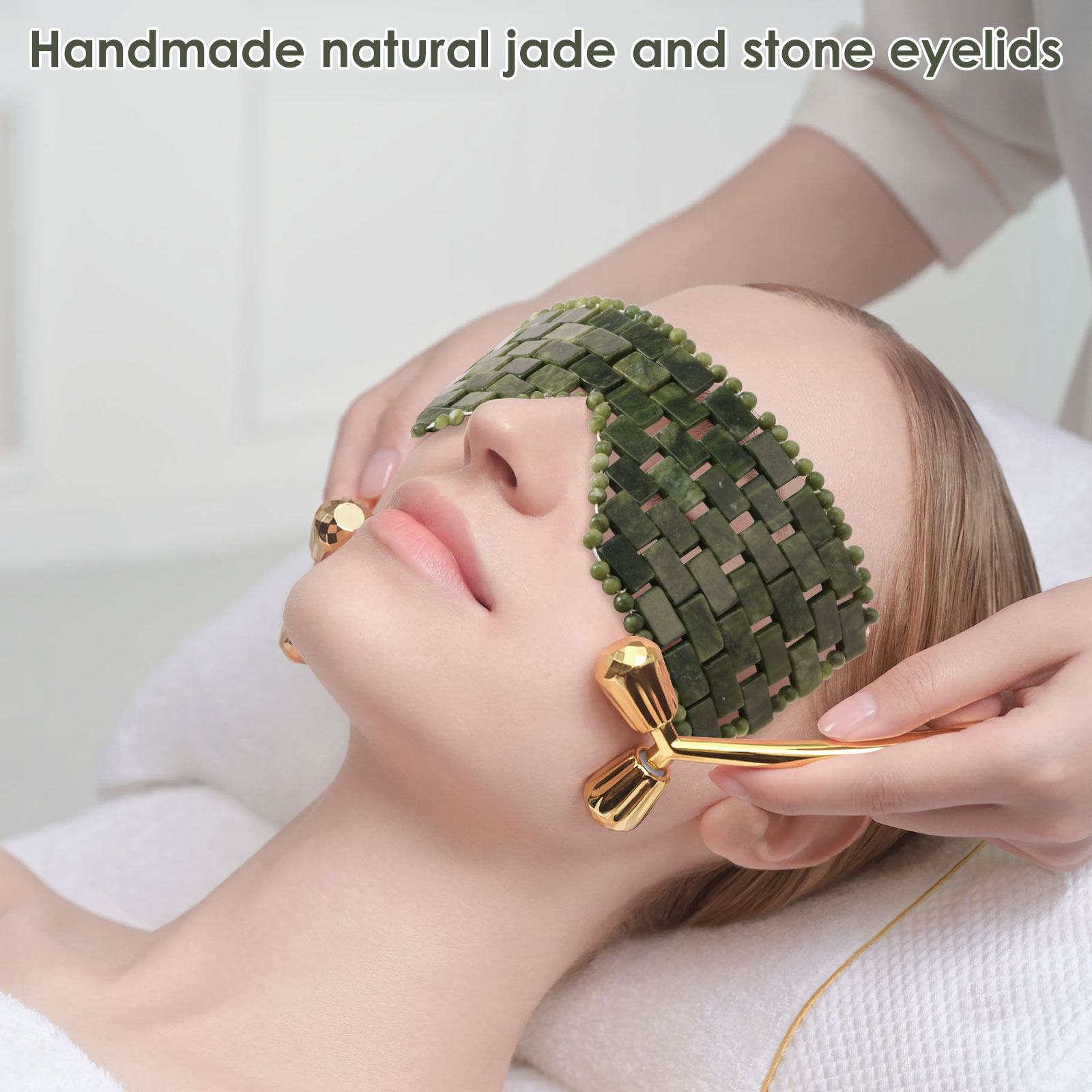 Natural Jade Face Eye Mask Coo - Home Spa Wellness ulasan dan harga